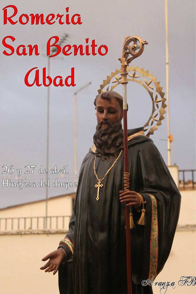 Cartel de Despedida de honor y Romería a San Benito abad 2014